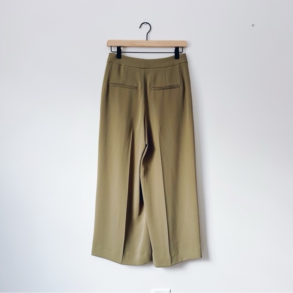 Vince Crop Wide Leg Pants in Dark Artichoke - Picture 4 of 5